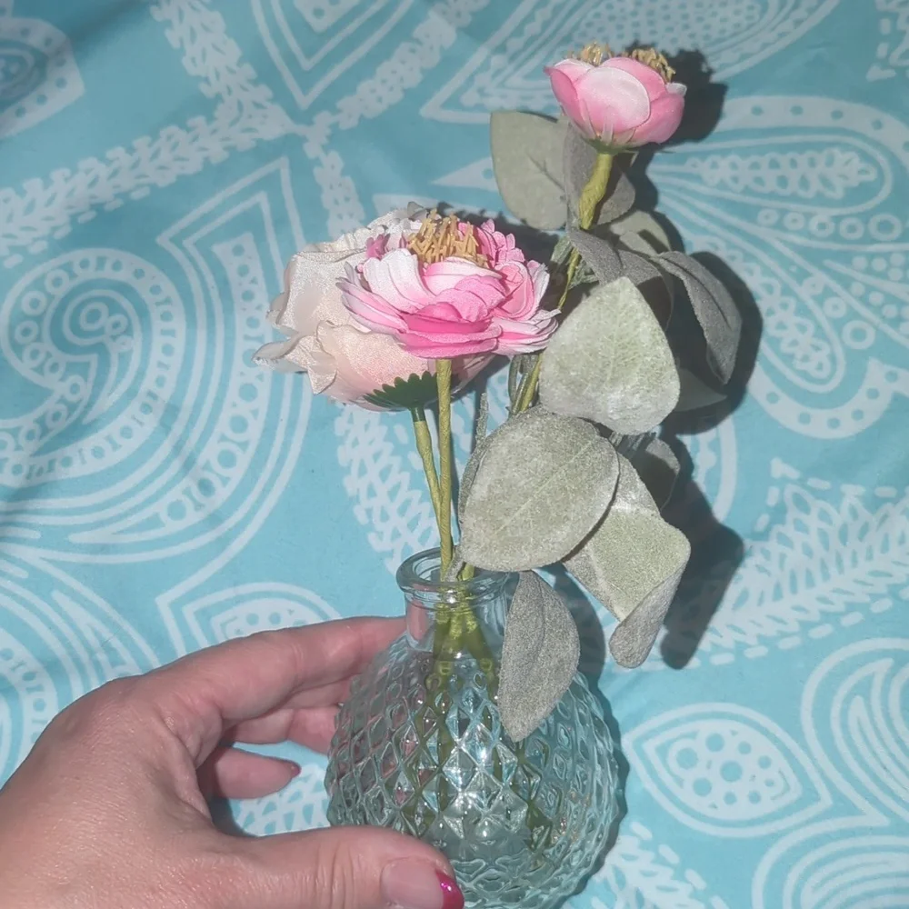 Artificial Flowers in Vase